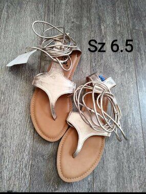 Diba gold leather sandals